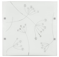 ARTY LAMPA SUFITOWA PLAFON 40X40 2X60W E27 KRYSZTAŁKI Candellux 10-61010