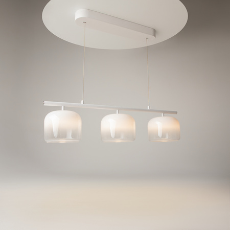 Potrójna szklana lampa wisząca w kolorze białym LED 3000K Spirito MOD286PL-L12W3K Maytoni