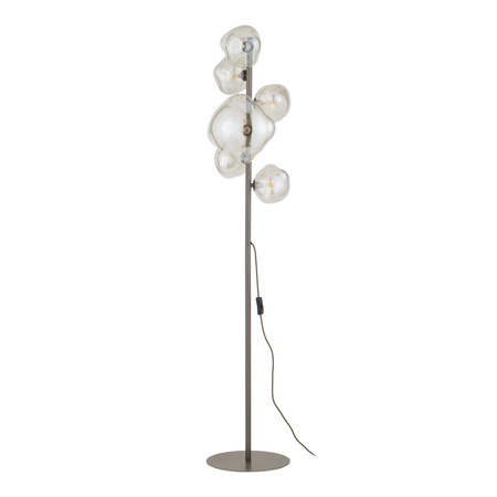 Lampa podłogowa brązowa z koniakowymi nieregularnymi kloszami NEBIA NEW BROWN 6xG9 Tk Lighting 16237