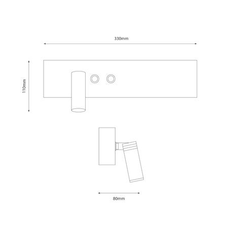 Kinkiet Resort lewy 10W + 3W LED 4000K Biały Milagro ML1571