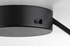 Okrągły czarny ring sufitowy LED 40cm ze zmienną barwą światła  Isaure Rabalux 71302