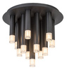 Czarna lampa sufitowa okrągła trzynaście tub G9x13 Ramira Rabalux 71354