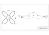 Czarna lampa sufitowa w kształcie motyla ROSENTRA LED 3000K Zuma Line C241060002