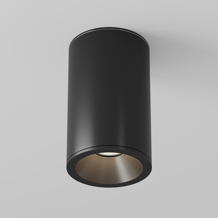 Czarna tuba sufitowa łazienkowa IP44 Zoom C029CL-01-S-B Maytoni