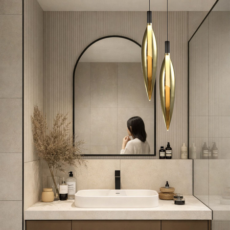 Lampa wisząća NORDIC 1x5W G9 klosz złoty Candellux Studio 31-51332
