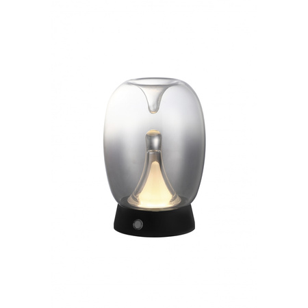 Subtelna szklana lampa stołowa PAMELA TABLE SMOKY AZZARDO AZ6186