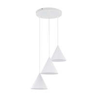 CONO WHITE LAMPA WISZĄCA 3 KOŁO TK Lighting 10012