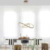Lampa wisząca LED zawijana w kolorze matowego mosiądzu MARIA z funkcją SwitchMo Just Light 15402-60