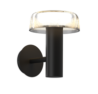 Kinkiet solarny OUTDOOR BLUET LED Zuma Line WT33111 - czarna lampa LED na elewację IP44