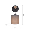 Kinkiet drewniany z abażurem GREEN TRIBU Just Light  15781-29
