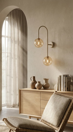 Elegancki kinkiet ścienny w kolorze beżowym SPARK Kaja Lighting K-5998