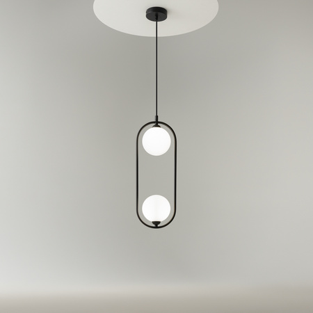 Lampa wisząca RING Maytoni czarna MOD013PL-02B