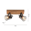 Lampa sufitowa z drewnianą podstawą i szklanymi kloszami GREEN LANGSTRÖM 11448-79