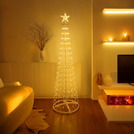 Choinka świecąca LED do domu lub ogrodu 1,8m 269LED RGB + 2700K IP44 Milagro EK2403