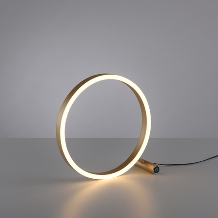Lampka stołowa okrąg w kolorze matowego mosiądzu LED 3000K RITUS Just Light Paul Neuhaus  15390-60