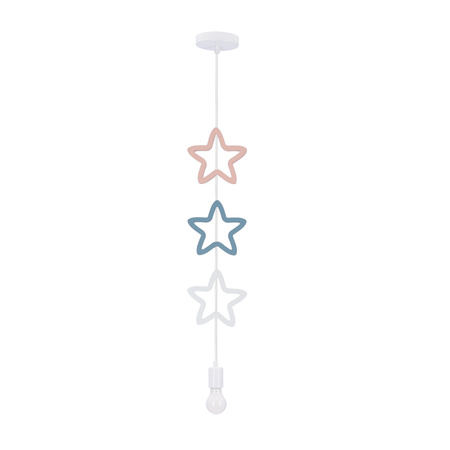 SINGLE SSS LAMPA WISZĄCA 1X20W E27 IQ KIDS BIAŁY+NIEBIESKI+RÓŻOWY Candellux 31-23537