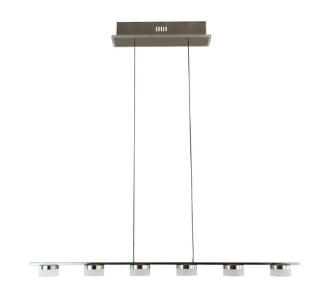 Lampa wisząca szóstka CASSIS nikiel-mat Aviano Lighting 7066-703