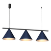 Lampa wisząca CAPITAL BLACK/NAVY BLUE 3XGX53 MLP1532 - 3 stożkowe klosze