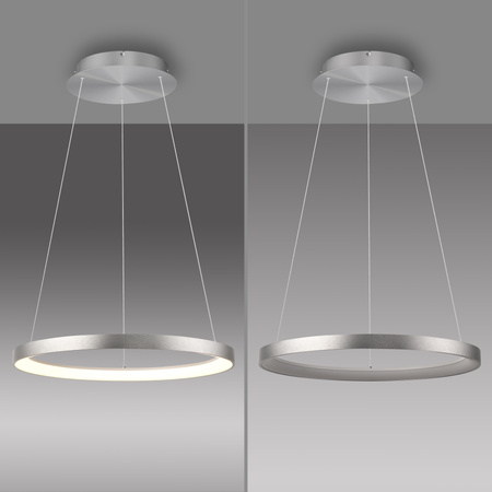Lampa wisząca okrąg w kolorze aluminium 57cm LED 3000K HOOP Paul Neuhaus 2851-95 