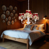 ROZANO lampa wisząca biały 3x40W E27 abażur kwiatowy Candellux 33-36902