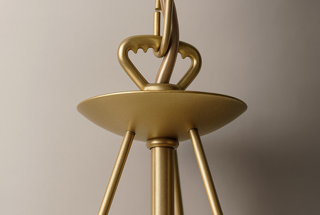 Złota lampa wisząca - świecznik w stylu glamour BARTEZ Kaja Lighting  KZ-3990