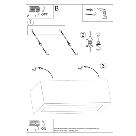 Kinkiet VEGA 30 beton Sollux SL.0992