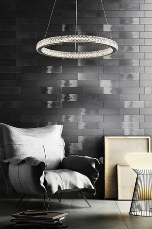 Lampa wisząca czarna MITCHELL LED Reality 339401-30 sterowana pilotem funkcja ściemniania