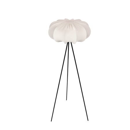 Lampa podłogowa trzy nogi z abażurem kremowym latte 52 cm CAFEE w stylu skandynawskim E27 Candellux Studio 51-42033