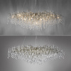 Lampa wisząca, imponujący żyrandol 150cm x 75cm ze szklanymi zwisami 15xG9 ICICLE Paul Neuhaus 2031-55