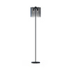 Lampa podłogowa czarny chrom z dymionym kloszem NIRA E14 Zuma Line ML3523-3-EBCN