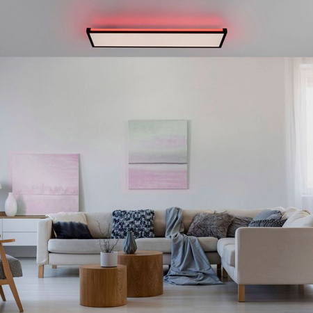 Lampa sufitowa plafon MARIO LED RGB 100cmx25cm Leuchten Direkt 11622-18 sterowany pilotem kolory 