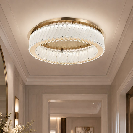 Lampa sufitowa złota Deluxe okrągła 53cm 24W LED Milagro ML2783
