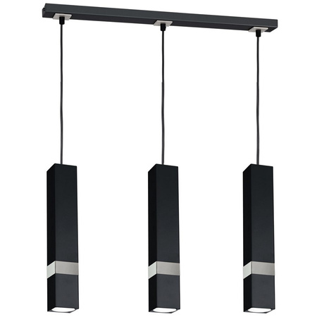 Lampa wisząca VIDAR III BLACK/CHROME 3xGU10 Milagro MLP6288