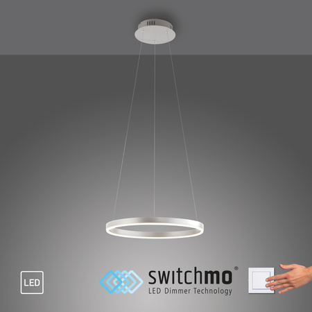 Lampa wisząca aluminiowy okrąg 39cm RITUS Just LIght LED 3000K z funkcją ściemniania SwitchMo 15393-95