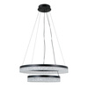 Lampa wisząca dwa czarne pierścienie z akrylowym kloszem LED Italux PND-34533-2L-BK