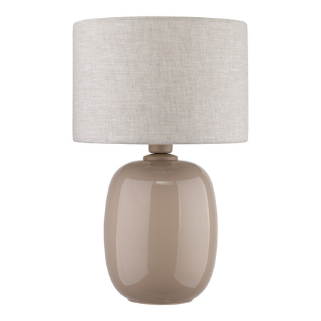 Lampka stołowa szklana z lnianym abażurem 1xE27 SABIA Tk Lighting 16182
