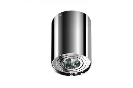 Minimalistyczny plafon natynkowy GU10, chrom, Ø 9,6 cm BROSS 1 CH PLAFON AZZARDO AZ0857