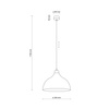 Loftowa lampa wisząca metalowa w kolorze beżowym 34cm CAP SABIA 1xE27 Tk Lighting 10656