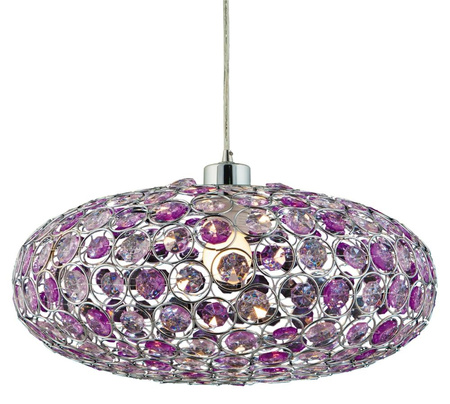 CRISTY LAMPA WISZĄCA 38 1X60W E27 FIOLET + LINKA 85-10523 Candellux 31-92635