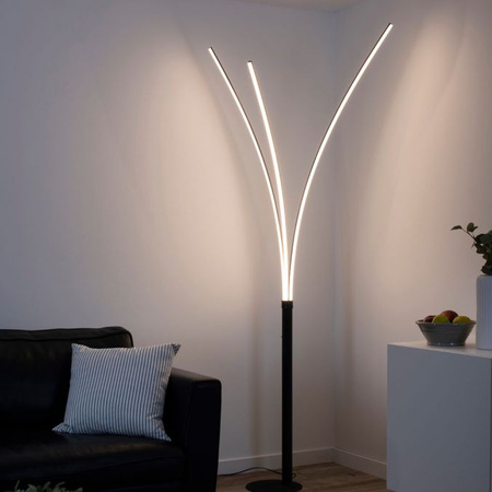 Lampa podłogowa czarna MAJA LED Leuchten Direkt 15383-18