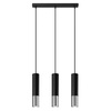 Lampa wisząca LOOPEZ 3L czarny/chrom Sollux SL.0942