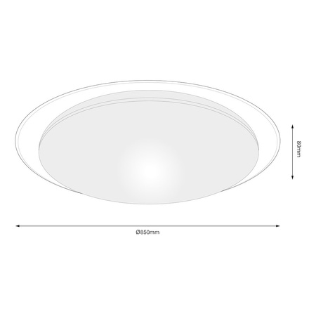 Duży plafon sufitowy SONIC 100W LED Ø850 sterowany pilotem Milagro ML6411