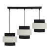 Benta lampa wisząca czarny 3x40w e27 abażur czarny+kremowy Candellux 33-17826