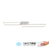 Lampa sufitowa srebrne dwie ramki LED prostokątne z funkcją ściemniania SwitchMo IVEN Just Light 14691-55