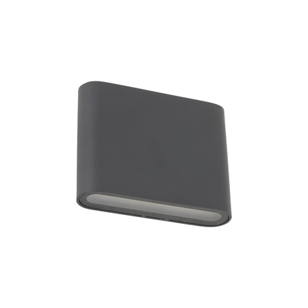 Płaski kinkiet na elewacje w kolorze szraym światło góra-dół 3000K ARWENA S GRAY IP54 Tk Lighting 18082