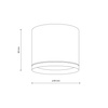 Oprawa sufitowa czarna tuba na żarówke GX53 VIVO BLACK Tk Lighting 10594