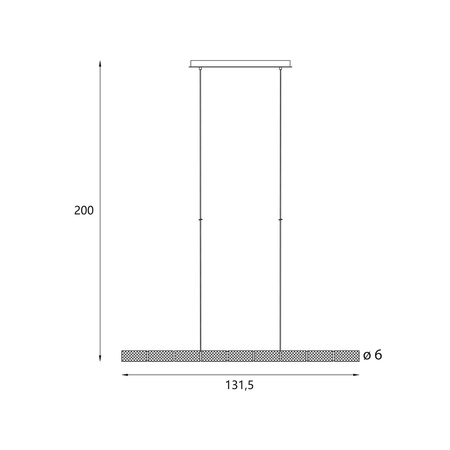 Lampa wisząca pozioma podłużna tuba z akrylu LED 3000K Love 37W Maxlight P0647