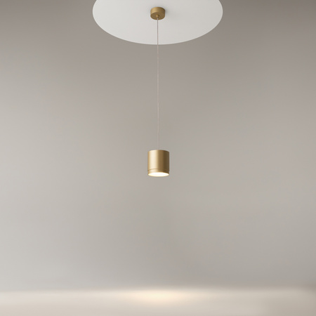 Złota matowa lampa wisząca tuba 8,2cm na żarówkę GX53 Polar P088PL-GX53-MG Maytoni