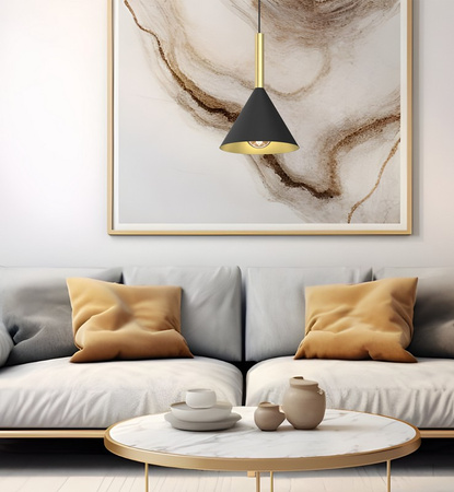 Lampa wisząca pojedyncza PERU BLACK 1xE27 Milagro MLP0977