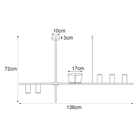 Lampa wisząca ROCCO Kaja K-4756 z kwietnikiem